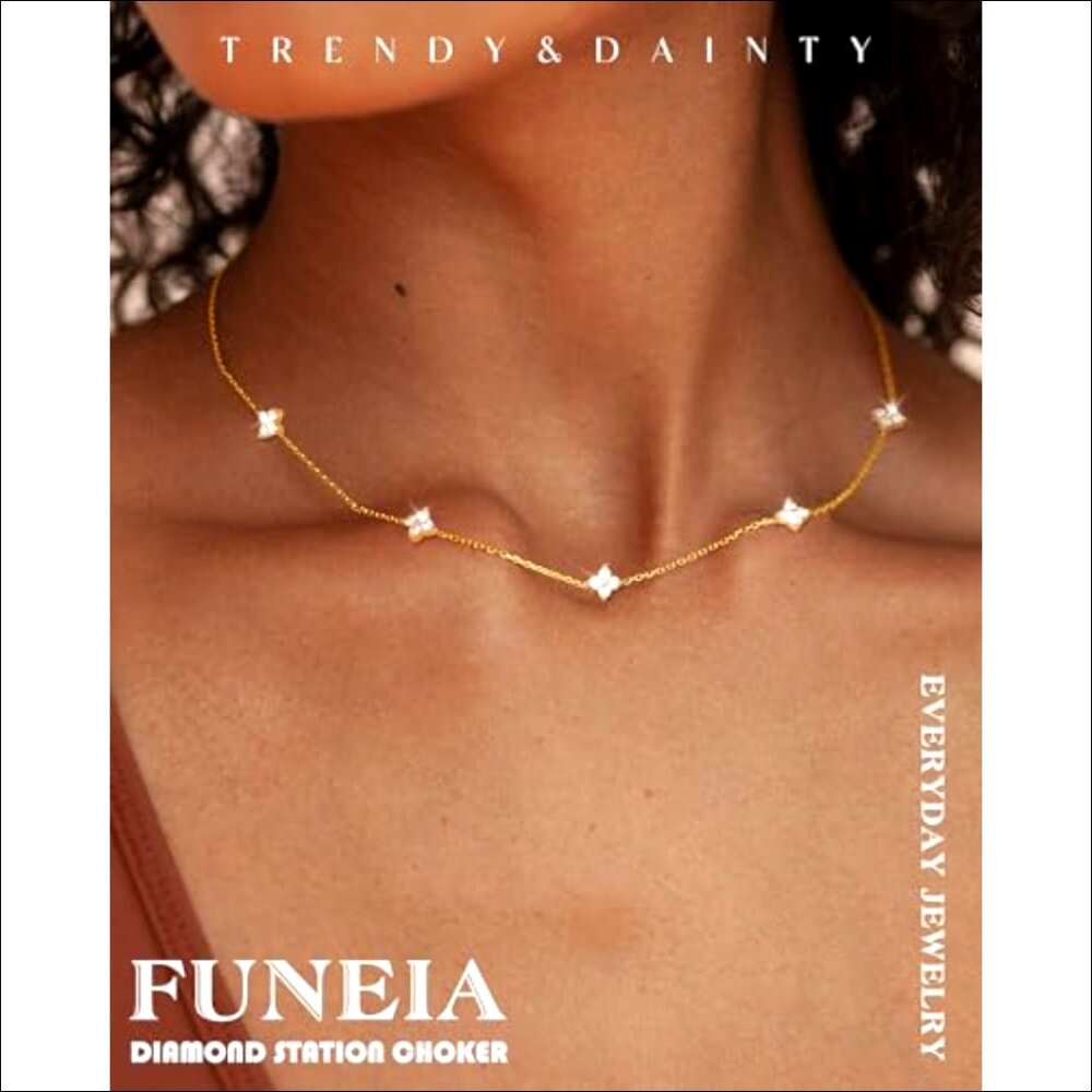 14K Gold Plated Cubic Zirconia Butterfly Heart Choker Necklace 16" Adjustable - Picture 2 of 7